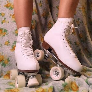 Chicago Rollerskates In White Leather